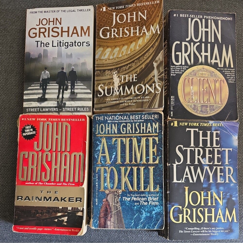 Lot of 6 John Grisham Legal Thriller Mystery ALL Paperback PB Books Random Mix
